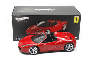 1:18 Elite Ferrari 458 Spider Red (전세계 15000대한정판)